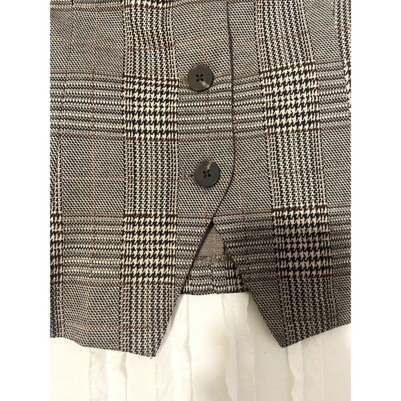 Dictionary Women's Plaid Button Down Dressy Vest Layering Career Top Size Small - Picture 7 of 10